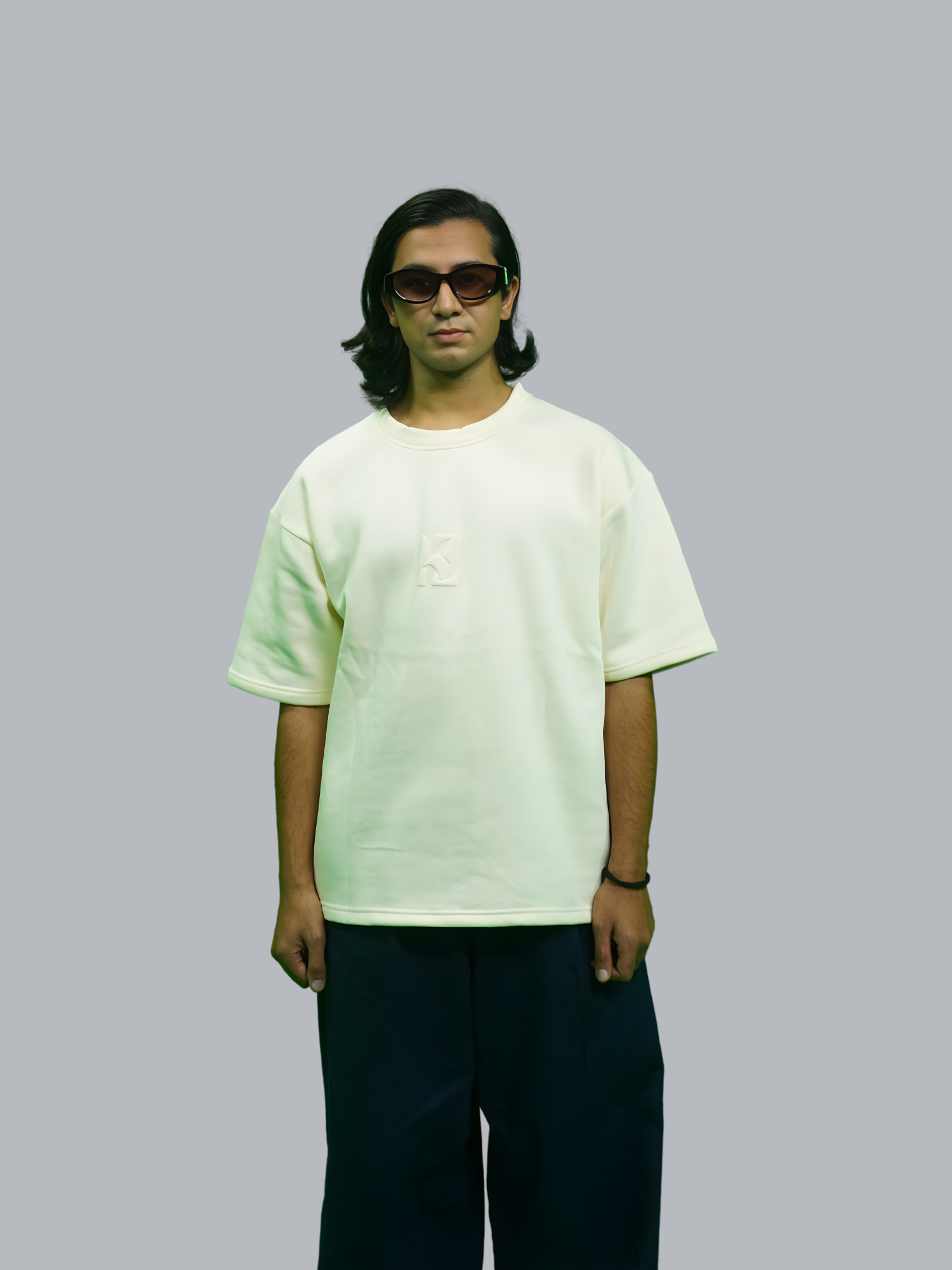 Hussanzaar Exude Elegance Oversized Tee – White