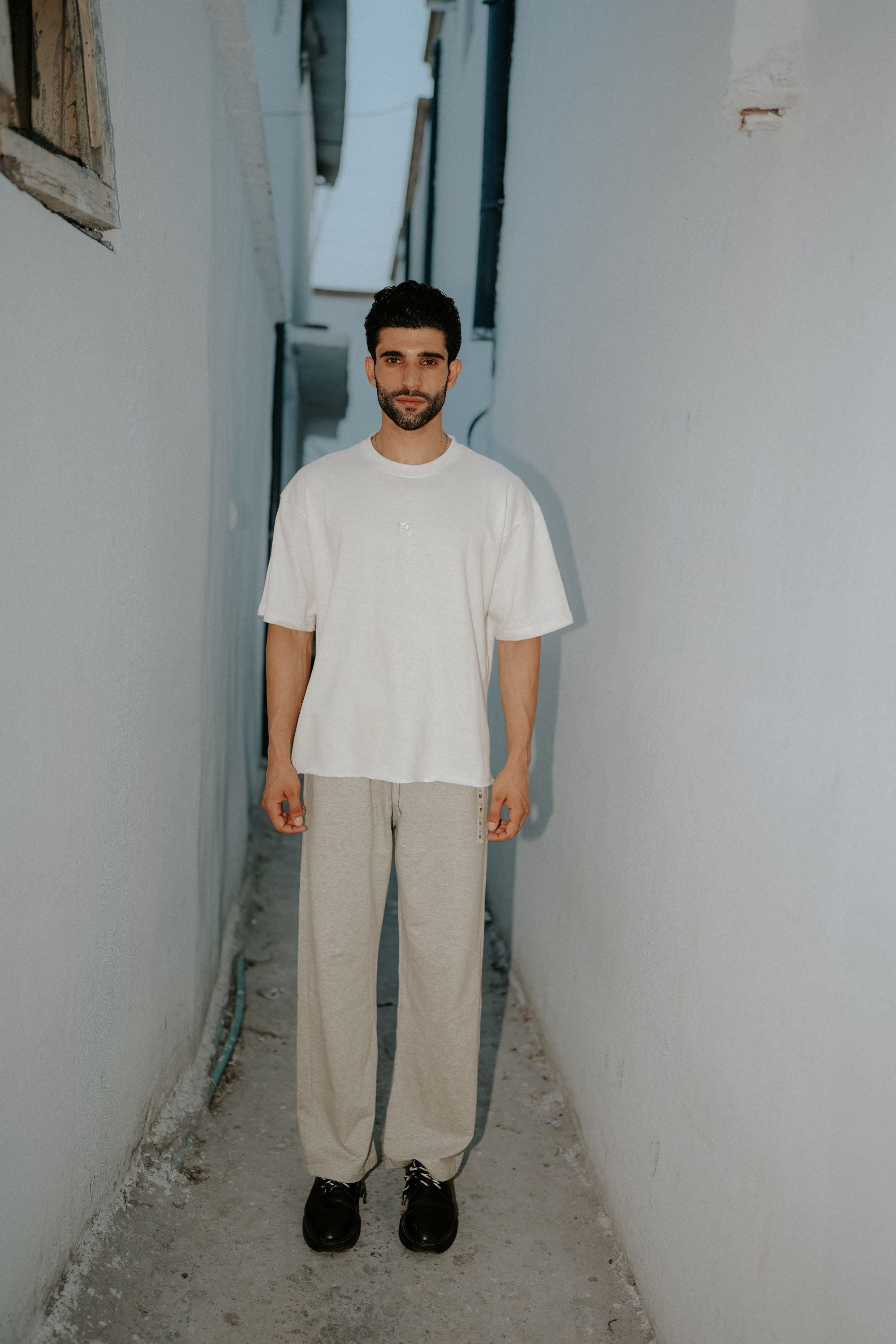 Premium Drop Shoulder T-Shirt by Hussanzaar | White Oversized Tee