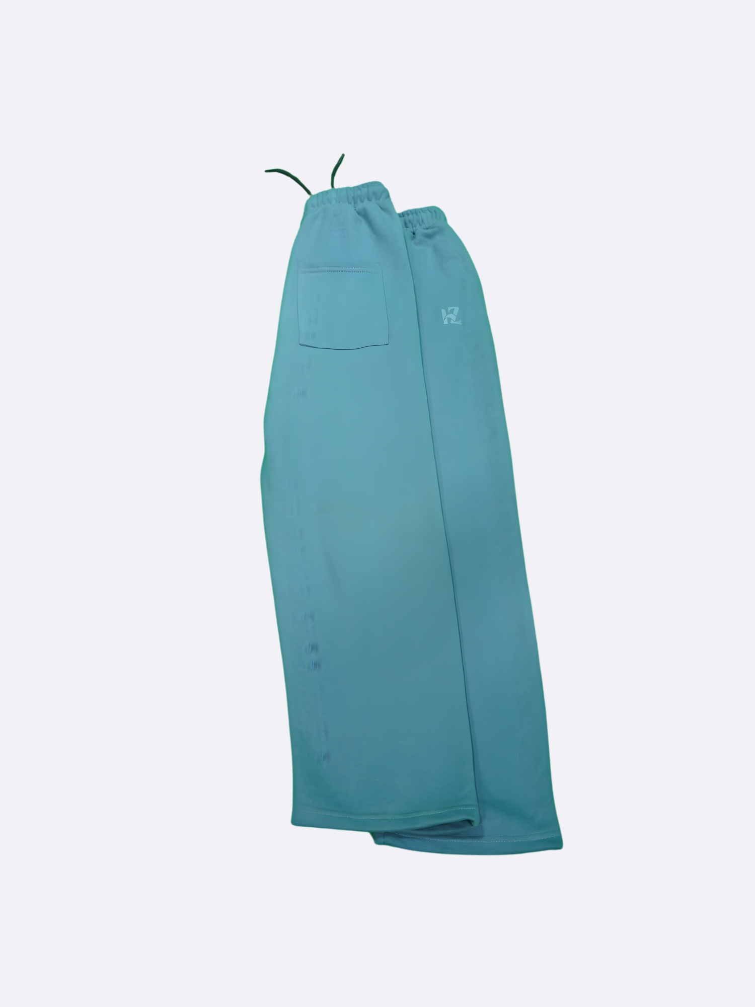 Hussanzaar Wide-Leg Essential Trouser – Steel Blue