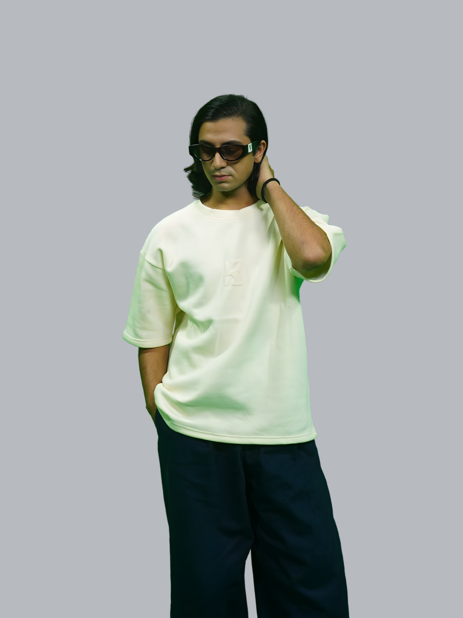 Hussanzaar Exude Elegance Oversized Tee – White