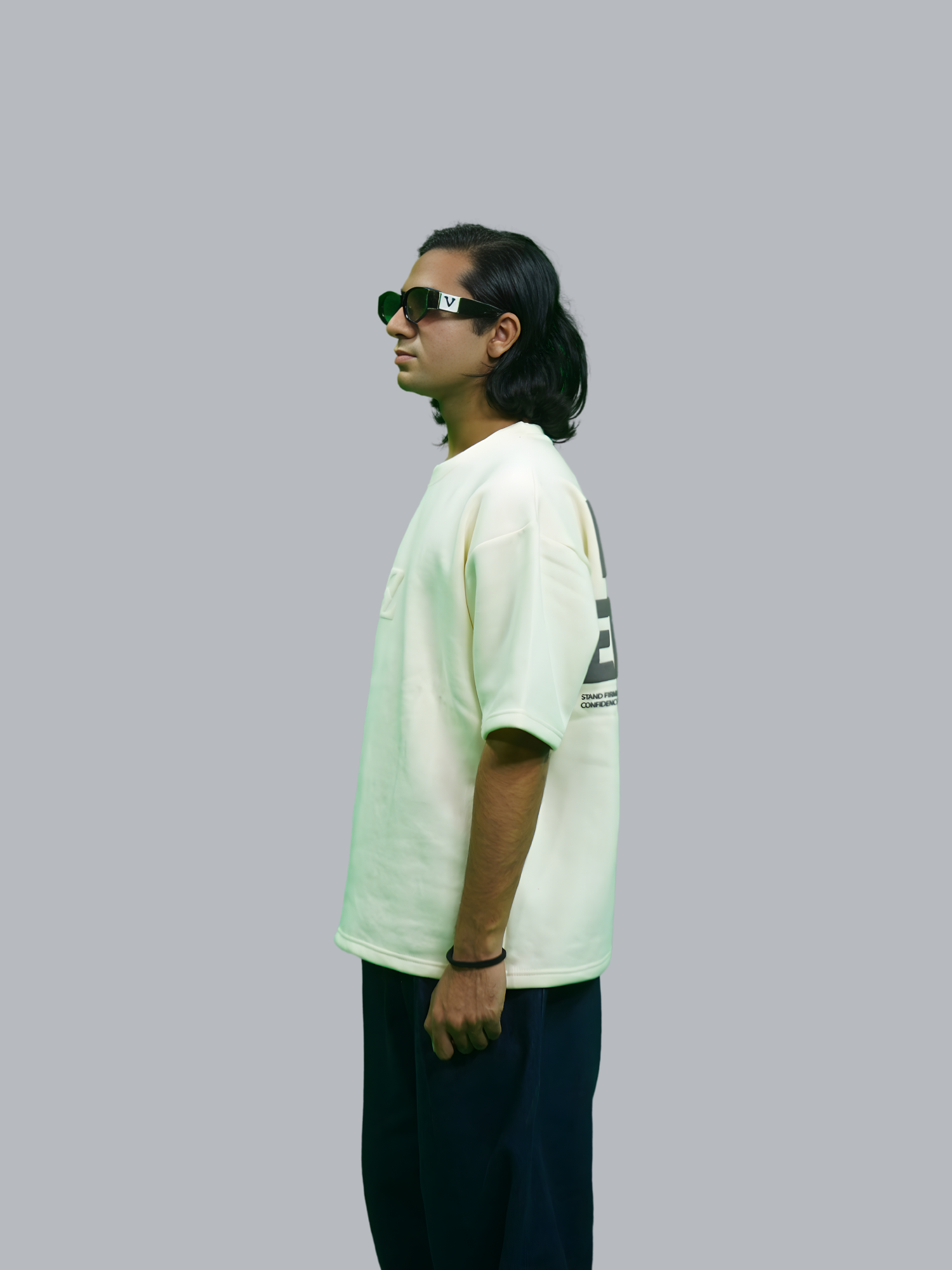 Hussanzaar Exude Elegance Oversized Tee – White