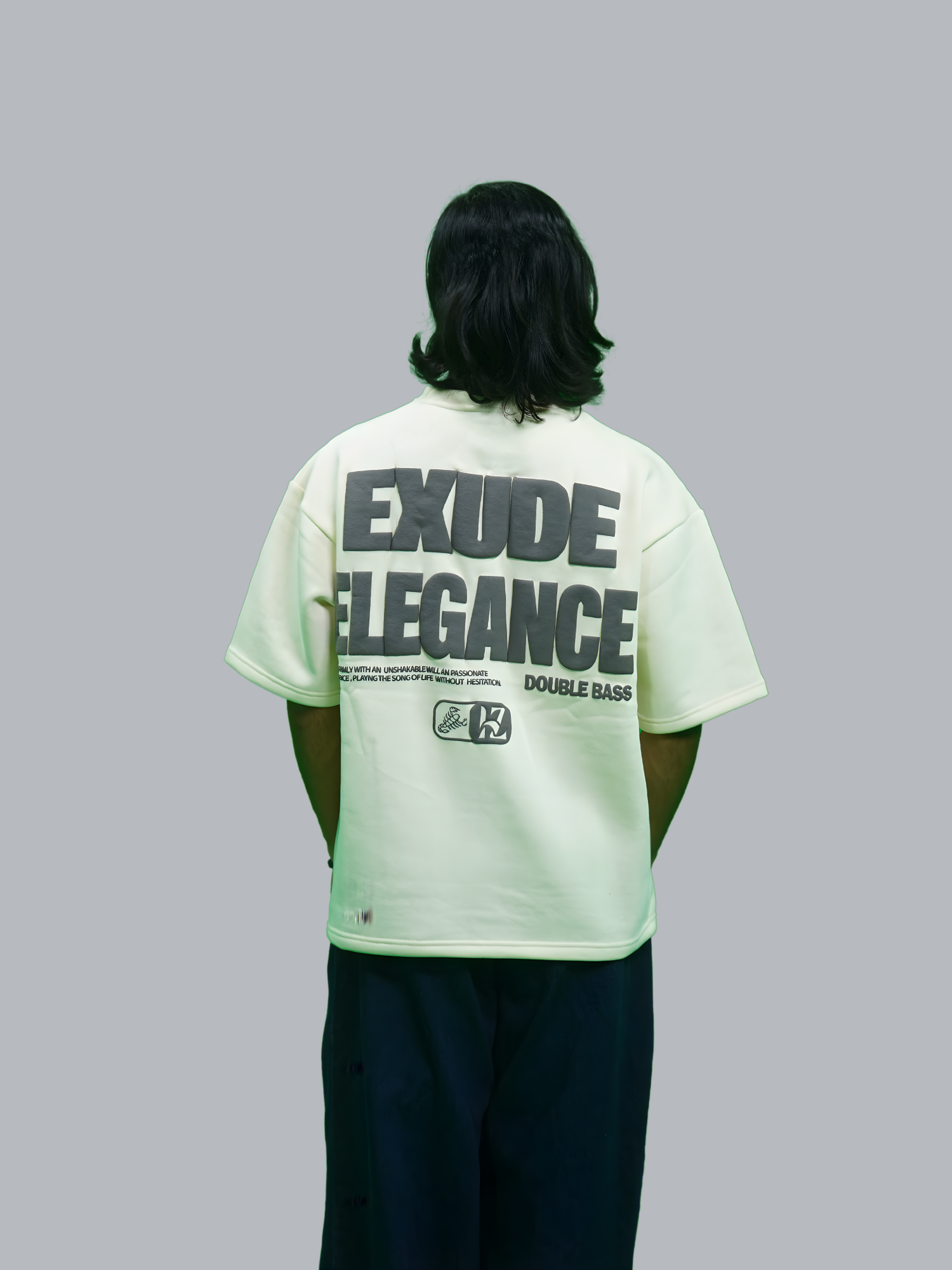 Hussanzaar Exude Elegance Oversized Tee – White