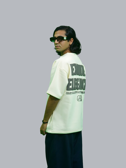 Hussanzaar Exude Elegance Oversized Tee – White